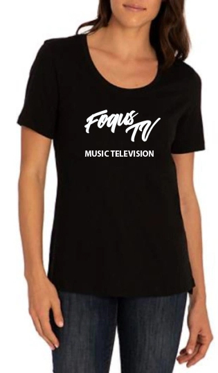 FOQUS TV Women's Black T-Shirt